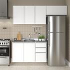 Cozinha Compacta Mali 3 Peças Armário Balcão E Aéreo Branco P