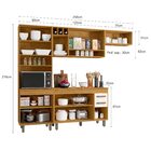 Cozinha Compacta Malta 4 Peças + Balcão Com Tampo Freijó/ripa