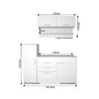 Cozinha Compacta Marajó Com Aéreo Paneleiro E Balcão Branco