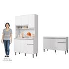 Cozinha Compacta Márcia E Balcão Gabinete Com Tampo Tatiane 1