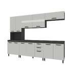 Cozinha Compacta Marília 12 Pt 2 Gv Cinza E Off White