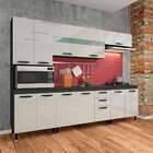 Cozinha Compacta Marília 12 Pt 2 Gv Cinza E Off White