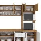 Cozinha Compacta Max Iii Com 15 Portas E Tampo - Nogal/branc
