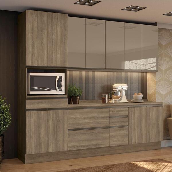 Cozinha Compacta Maxxi 12 Pt 5 Gv Nogal