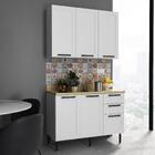 Cozinha Compacta Mdf Com Armário E Balcão Com Tampo 120cm Mul