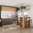 Cozinha Compacta Melissa 190cm Com 3 Peças Freijó/grafite - T