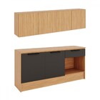 Cozinha Compacta Melissa 6 Portas 1 Gaveta Freijó/grafite - T