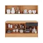 Cozinha Compacta Melissa 6 Portas 1 Gaveta Freijó/grafite - T