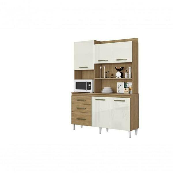 Cozinha Compacta Mila 5 Portas 3 Gavetas Atacama/off White
