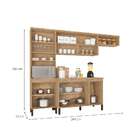 Cozinha Compacta Milena 7 Pt 3 Gv Marrom Claro