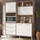 Cozinha Compacta Moana 6 Portas 3 Gavetas Carvalho Nature/off