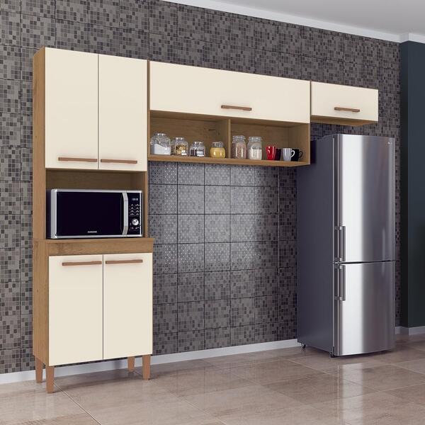 Cozinha Compacta Modena Armário Paneleiro Nicho Microondas 6