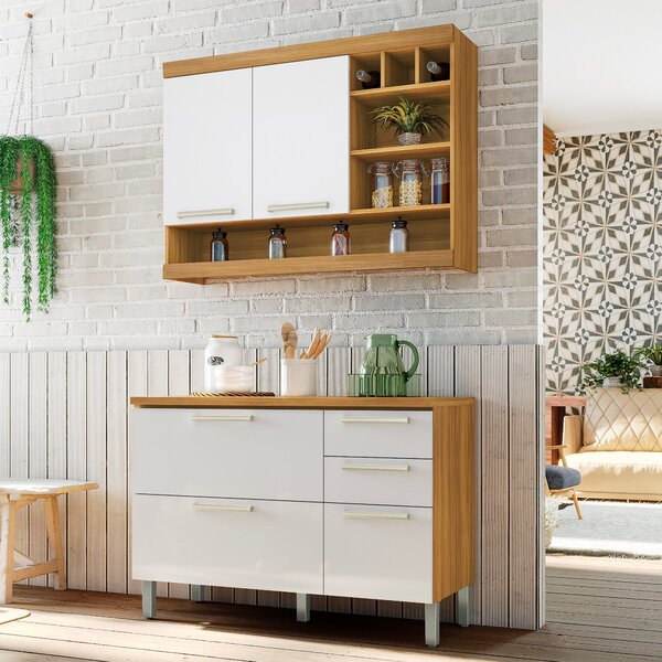 Cozinha Compacta Modulada 2 Peças Burguesa Premium 100% Mdf A