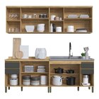 Cozinha Compacta Modulada 4 Peças 12 Portas E 4 Gavetas Com V