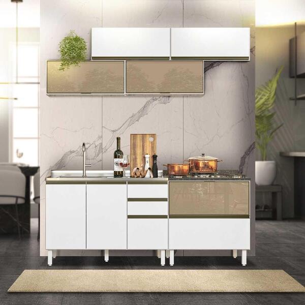 Cozinha Compacta Modulada 6 Peças Branco Kali Shop Jm