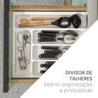 Cozinha Compacta Modulada 7 Portas 3 Gavetas Puxador Talharim