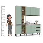 Cozinha Compacta Modulada 7 Portas 3 Gavetas Puxador Talharim
