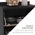 Cozinha Compacta Modulada 8 Portas 4 Gavetas Raviolli  Preto/