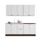 Cozinha Compacta Modulada Estilo Americano 4 Peças Nogueira B