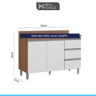 Cozinha Compacta Modulada Sabrina 200 Cm Armário Balcão 3 Pçs