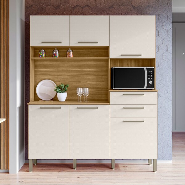 Cozinha Compacta Montesa 6 Portas 2 Gavetas Freijó/soft - Kit