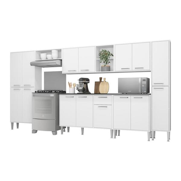 Cozinha Compacta Multimóveis Xangai Blues Fg3155 Com Armário