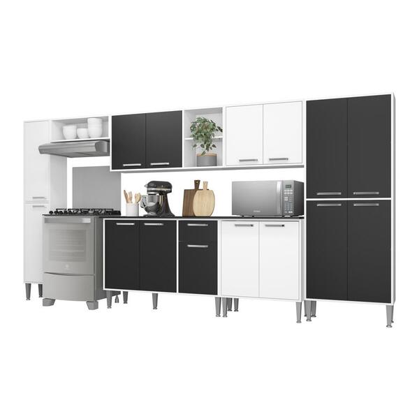 Cozinha Compacta Multimóveis Xangai Blues Fg3161 Com Armário