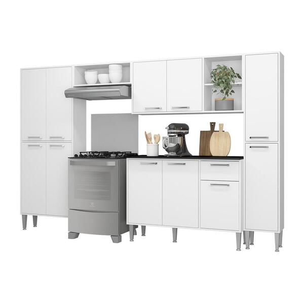 Cozinha Compacta Multimóveis Xangai Classic Fg3156 Com Armári