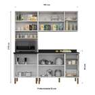 Cozinha Compacta Nevada Viii 9 Pt 3 Gv Branca E Grafite