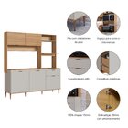 Cozinha Compacta Nicole 1,8m Com Espaço Para Forno E Microond