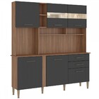 Cozinha Compacta Nicole 6 Portas 2 Gavetas Manchester/grafite