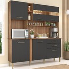 Cozinha Compacta Nicole 6 Portas 2 Gavetas Manchester/grafite