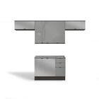 Cozinha Compacta Nox Onix/steel/vidro Inox 4 Peças