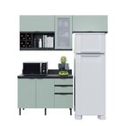 Cozinha Compacta Orquídea 180cm 3 Peças, 5 Portas E 3 Gavetas