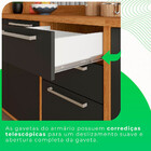 Cozinha Compacta Para Cooktop 5 Bocas 5 Peças 12 Portas 2 Gav