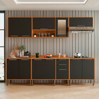 Cozinha Compacta Para Cooktop 5 Bocas 5 Peças 12 Portas 2 Gav