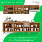 Cozinha Compacta Para Cooktop 5 Bocas 5 Peças 12 Portas 2 Gav