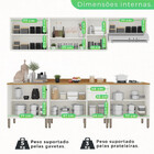 Cozinha Compacta Para Cooktop 6 Peças 12 Portas 2 Gavetas Par