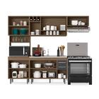 Cozinha Compacta Para Pia 4 Peças Newark Carvalho Grafite