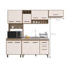 Cozinha Compacta Para Pia 4 Peças Newark Carvalho Off-white