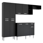 Cozinha Compacta Pequim 9 Portas Mp2933 Multimóveis Preto