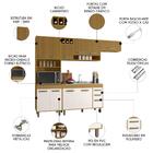 Cozinha Compacta Pia 120cm Emily Freijó/ripado/off Acetinado