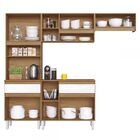 Cozinha Compacta Pimenta 5 Portas 2 Gavetas Naturalle/branco