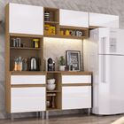 Cozinha Compacta Pimenta 5 Portas 2 Gavetas Naturalle/branco