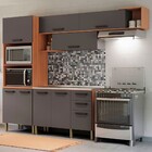 Cozinha Compacta Pimenta 9 Portas 2 Gavetas Freijó/grafite 91