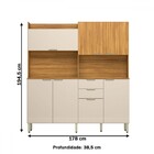 Cozinha Compacta Pitaya 7 Portas 2 Gavetas Cinamon/off-white