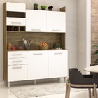 Cozinha Compacta Pratice 6 Portas 2 Gavetas Carvalho/branco -