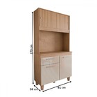 Cozinha Compacta Primavera 4 Portas 1 Gaveta Ripado 3d Canela