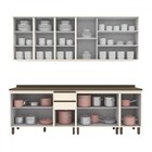 Cozinha Compacta Reflecta 12 Portas 2 Gavetas Com Vidro 100%