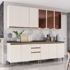 Cozinha Compacta Reflecta 12 Portas 2 Gavetas Com Vidro 100%